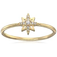 Amazon Essentials Cubic Zirconia North Star Dainty Demi Fine Ring in Sterling Silver (previously Amazon Collection)