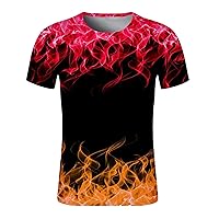 Men's 3D Printing T-Shirt, Stylish Graphic Tee Short Sleeve Crewneck Workout Shirts Summer Casual Sports T Shirts