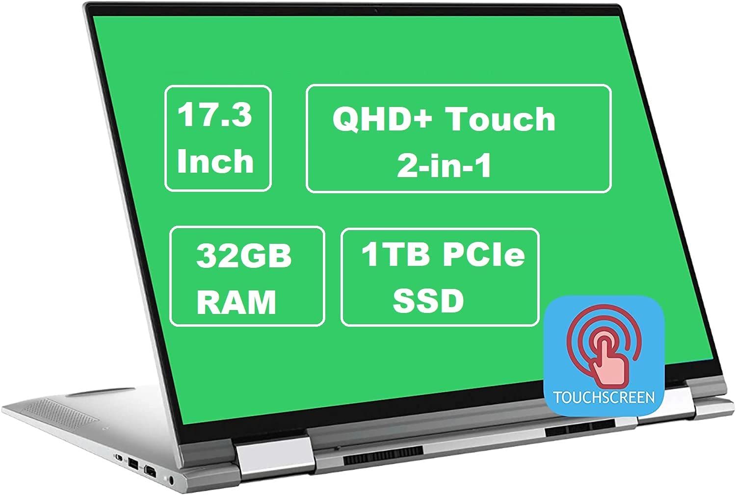 Mua Dell Inspiron 7000 7706 17-inch QHD+ (2560 x 1600) 2-in-1 Touch  Business Laptop (Intel Quad-core Core i7-1165G7, 32GB DDR4 RAM, 1TB PCIe SS  Backlit, Thunderbolt 4, Windows 10 pro (Renewed) trên
