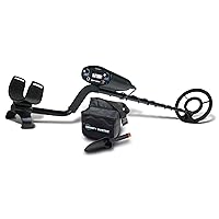 Bounty Hunter Tracker IV Metal Detector with Digger and Pouch, 3 Modes for High Accuracy – All Metal, Disc, Tone, Adjustable Metal Detector for Adults, 8-inch Waterproof Coil Detects All Metals