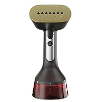 CHI Handheld Garment Steamer for Clothes, 2 Continuous Steam Modes, Full-Size 300 ml Capacity Water Tank, Ergonomic Handle, Vacation Essentials, 1600 Watts, 10’ Cord, Red (11590)