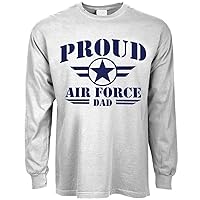 Proud Air Force Dad T-Shirt Mens Long Sleeve Tee