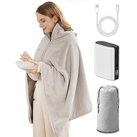 Battery Operated Heated Blanket with Battery Pack,Portable Cordless USB Heated Blanket, Rechargable Outdoor Electric Blanket, Heated Throw Softnees