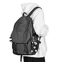 Casual Daypack Large upgraded version College Laptop Backpack for Men Women Water Resistant Lightweight School Bag Travel Rucksack for Sports High School Middle Bookbag for girls Size L(Dark grey)