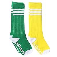 juDanzy 2 Pack of Baby, Toddler and Kids Knee High Tube Socks for Boys and Girls with Grips
