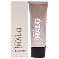 Halo Healthy Glow All-In-One Tinted Moisturizer SPF 25 with Hyaluronic Acid, Light to Medium Coverage, Dewy Finish, Oil-free, Sweat and Humidity Resistant