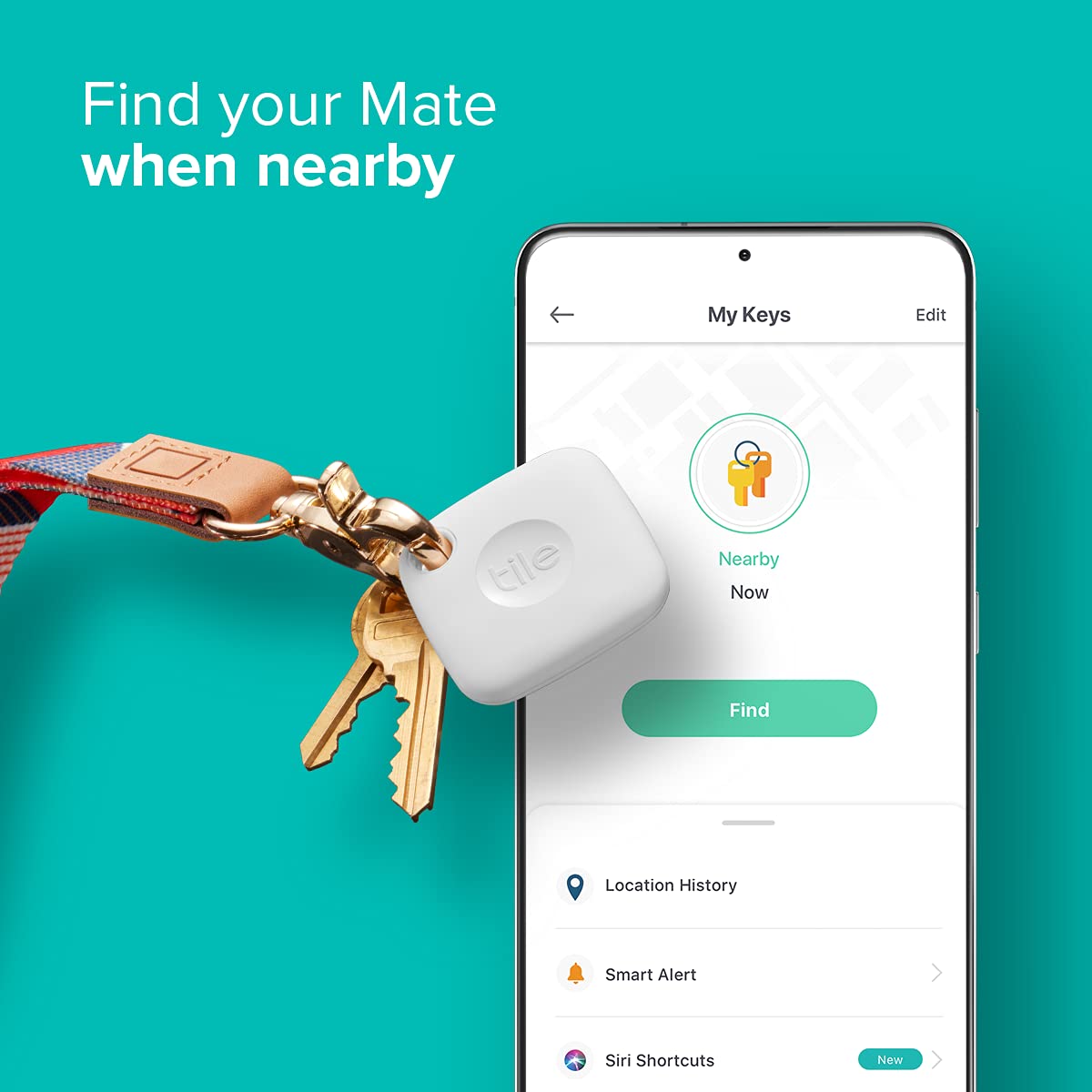 Tile Mate 2-Pack. Bluetooth Tracker, Keys Finder and Item Locator for Keys, Bags and More; Up to 250 ft. Range. Water-Resistant. Phone Finder. iOS and Android Compatible.