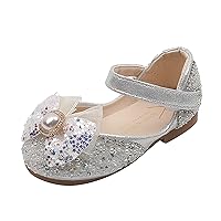 Toddler Shoes 10 Girls Children Shoes Fashion Flat Bottom Princess Shoes with Diamond Single Shoe Shoes Size 2 Girls