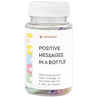 Sensemory 50 Positive Messages in a Bottle, Positive Affirmation,Anxiety Relief Items,Unique Health and Wellness Gifts, Stress Relief, Self Care Kit for Mediation, Self Care Gifts for Women (Positive)