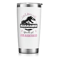 Mothers Day Gifts for Mom from Daughter, Son, Mamasaurus Coffee Mug, Birthday Gifts for Mom,Women, Mother-in-Law, Wife, New Mom Mothers Day Gifts - White 20 Oz