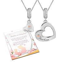 KunBead Jewelry Mother Daughter Charms Love Heart Mum and Daughter Dangle Bead Charm for Bracelets Mothers Day Gift