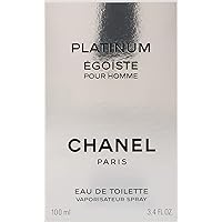 Egoiste Platinum by Chanel for Men, Eau De Toilette Spray, 3.4 Ounce