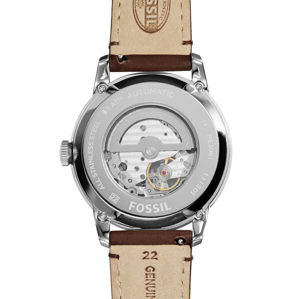 Fossil Townsman Men's Automatic Watch with Mechanical Movement and Skeleton Dial