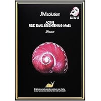 JM Solution Active Pink Snail Regenerating Korean Facial Skin Care Mask -Vitamin B Bright Nourishing Glow Mask-10 sheets for all skin