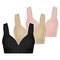 Front-Close Bras for Women Sports Jogging Non-Slip Bra Underoutfit Fashion Sexy 3 Pack Bra Push Up Comfy Bras