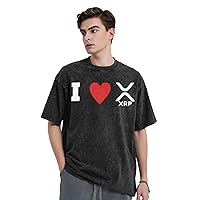 I Love Ripple Xrp Logo Men's Short Sleeve T-Shirts Cotton T-Shirt