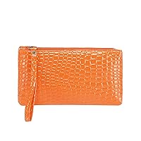 Women Wallets Fashion Women Artificial Leather Solid Color Underarm Bag Phone Bag Envelope Bag Mens (Brown, One Size)