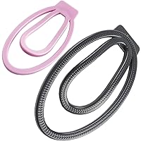 FREDORCH 2ps Sex Toys Clip for Sissy Male Penis Ring Chastity Device Adult Female Pussy Penis Training Cock Cage Clip Lock Toy for Man (Small Pink+ Big Black)