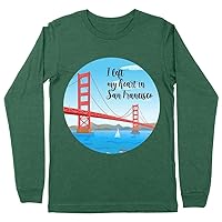I Left My Heart in San Francisco Long Sleeve T-Shirt - Print T-Shirt - Bridge Long Sleeve Tee Shirt