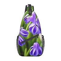 Hyacinth Flower Cross Chest Bag Diagonally Multi Purpose Cross Body Bag Travel Hiking Backpack Men And Women One Size