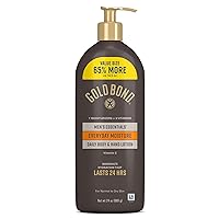 GOLD BOND Men's Essentials Everyday Moisture Daily Body & Hand Lotion with Vitamin C, Formulated for Men's Dry Skin, Value Size, 24 oz.