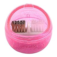 Nail Art Drill Bit Cleaning Brush Box Cleaner Metal Brush & Reusable Plastic Brush Nail Cost-Effective and Professional Process
