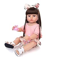 Reborn Baby Dolls, 22Inch/55Cm Realistic Newborn Baby Dolls, Lifelike Handmade Silicone Doll, Baby Soft Skin Realistic, Birthday Gift Set for Kids Age 3 +
