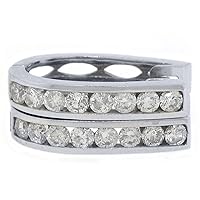 1.66 Carat Round Diamond Hoop Earrings