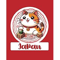 Japanese stamp book with cute cat neko: stamp book to collect eki stamps, landmark stamps and more when you go to Japan! (Italian Edition)