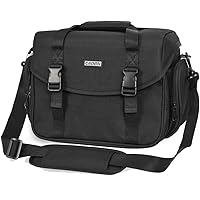 CADeN Camera Bag Case Shoulder Messenger Bag with Tripod Holder Compatible for Nikon, Canon, Sony, DSLR SLR Mirrorless Cameras Waterproof (Black, Small)