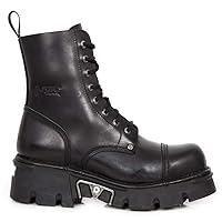 New Rock NR M.NEWMILI083-S19 Black - Boots, Metallic, Unisex (EU 46) 13.5 US Women/13 US Men