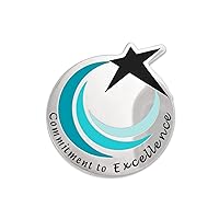 PinMart's Commitment To Excellence Recognition Service Star Lapel Pin