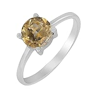 Citrine Boho Stylish 925 Sterling Silver Designer Fashion Ring Jewelry For Women & Girls