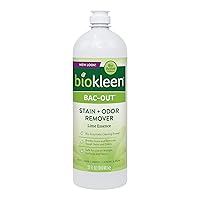 Bac Out Stain Remover for Clothes - Natural with Live Enzyme Cultures, for Carpet, Diapers, Wine, Laundry 32 oz - Packaging May Vary