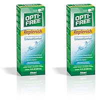 Opti-Free Replenish Multi-Purpose Disinfecting Solution with Lens Case, 10 Fl Oz (Pack of 2)
