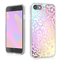 MYBAT PRO Slim Cute Glitter Mood Series Case for iPhone SE (2022) / SE (2020) / iPhone 8/7 Case - 4.7 inch Case, Stylish Military Grade Drop Shockproof Non-Yellowing Protective, Holographic Leopard