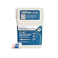 UltiCare VetRx U-40 UltiGuard Safe Pack Pet Insulin Syringes 1/2cc, 29G x 1/2