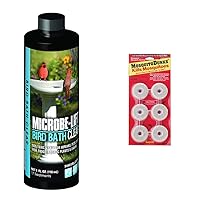 MICROBE-LIFT Bird Bath Clear Two-in-One Water Cleaner and Surface Treatment for Outdoor Birdbaths and Fountains + Summit...Responsible Solutions 110-12 Mosquito Dunks for Fish, 6-Pack, Natural