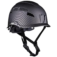 60516 Safety Helmet, Vented Class C Safety Hard Hat, Removable Chin Strap, Premium KARBN Pattern, Adjustable Vents