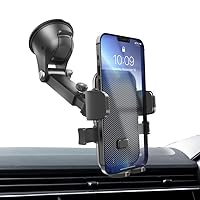 Excell Universal Phone Mount for Car [Solid &Durable] Anti -UV Car Holder Mount for Dashboard/Windshield Plus Long Arm, Strong Suction Cell Phone Holder for Androids and iPhones.