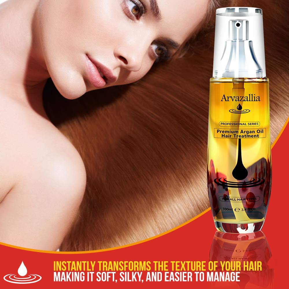 Arvazallia Heat Protectant , Protein Hair Mask , and Premium Argan Oil Hair Treatment Bundle - The Ultimate Hair Care Treatments for Protecting, Preventing, and Repairing Heat Damage