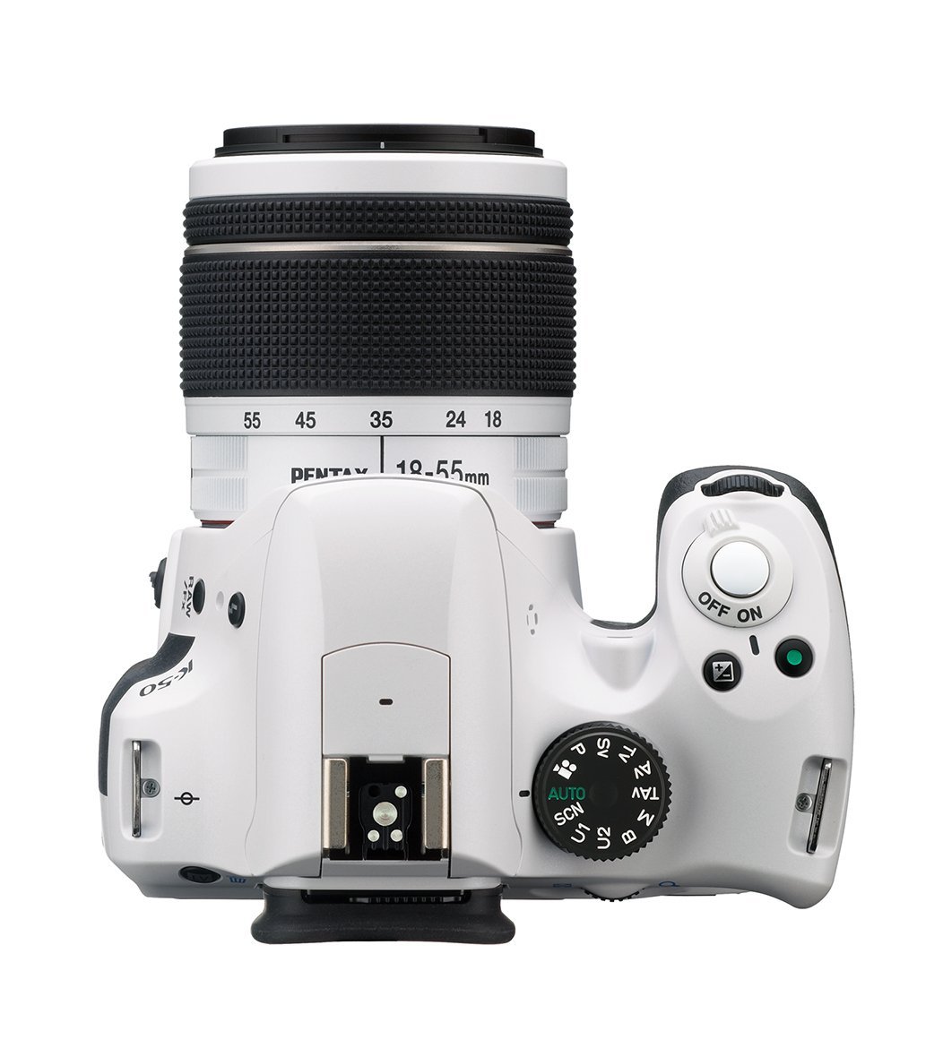 Pentax K-50 16MP Digital SLR Camera Kit with DA L 18-55mm WR f3.5-5.6 Lens (White)