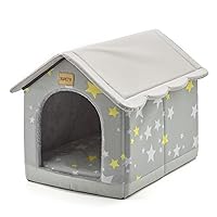 Cozy Pet Bed House, Indoor/Outdoor Pet House, XL Size for Medium and Large Dog, Warm Cave Sleeping Nest Bed for Cats and Dogs, Gray