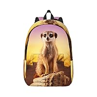 Standing On Wood Backpack Canvas Lightweight Laptop Bag Casual Daypack For Travel Busines Women