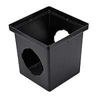 NDS 1200DSG Square Catch Basin Drain Downspout Grate & 1244 Outlet Adapter for Catch Basin Fits 3 in. & 4 in. Drain Pipes & 1200 Square Catch Basin Drain with 2 Openings
