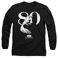 Batman Long Sleeve T-Shirt 80th Anniversary Brick Wall Black Tee