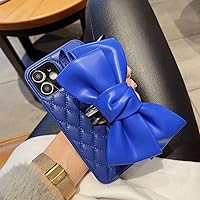 Classic Leather Bow Wristband Holder Soft Case for iPhone 12 13 11 Pro MAX XS XR X 7 8 Plus Back Cover,for iPhone 11Pro max,Blue