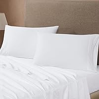 Luxury Cotton 800 Thread Count Supima Cotton King Pillowcases, Set of 2, Arctic White