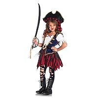 Leg Avenue Enchanted Costumes by Leg Avenue Girl's 2 Pc Caribbean Pirate Costume with Dress and Hat, Multicolor, Medium (Age: 7-10)