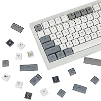 Gray Beige Keycaps, Retro PBT Keycaps, Dye Sublimation Custom XDA Keycaps Cherry MX Keycaps for 68/84/87/104/108 Key Caps for Mechanical Keyboards (133 Keys Enlightenment)